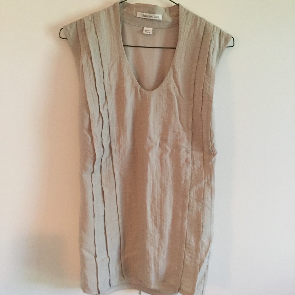 Coldwater Creek Petite Small Linen Blouse